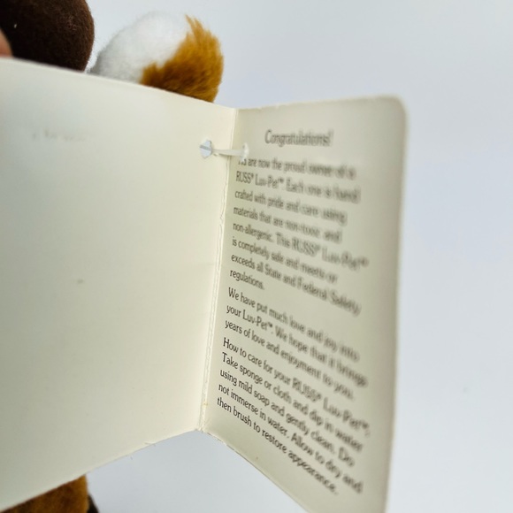 Russ Berrie Luv Pets Randi Reindeer Plush W/Tags 1990s VTG Stuffed Animal Toy 7” - Picture 7 of 10